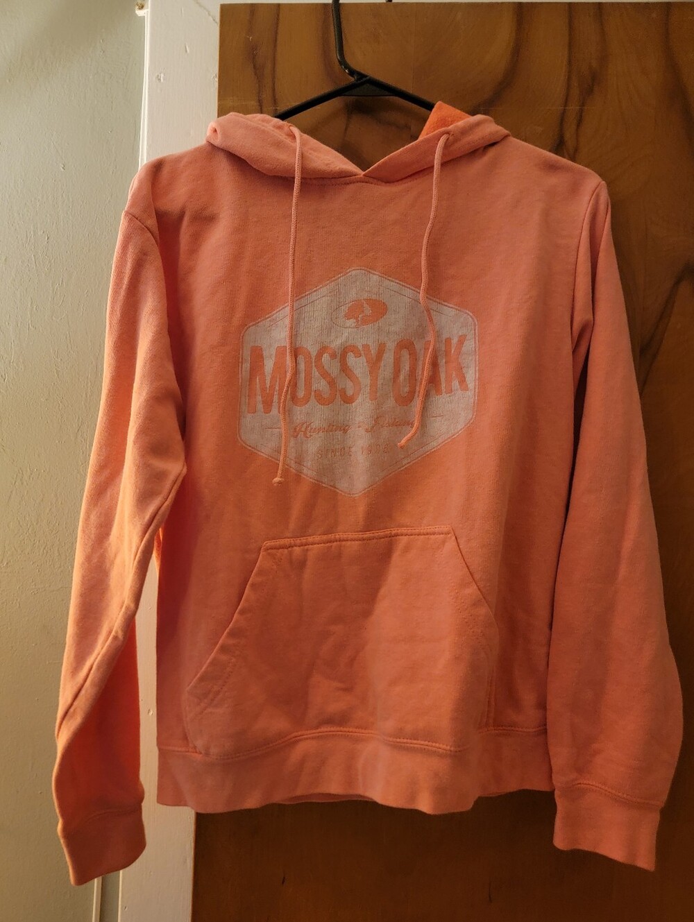 Womens Mossy Oak Coral Pink Pullover Hoodie